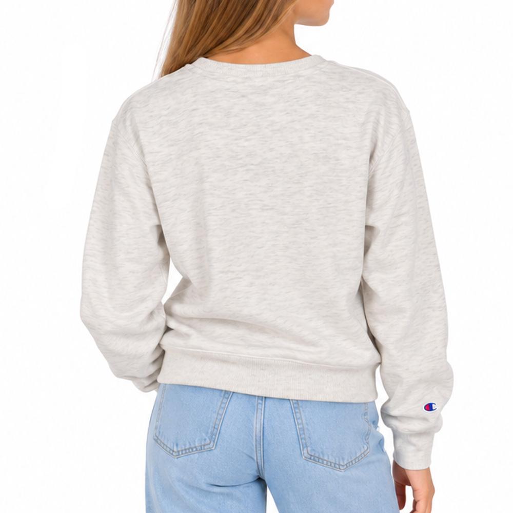 Sweat Gris Fille Champion Signature Crew vue 2