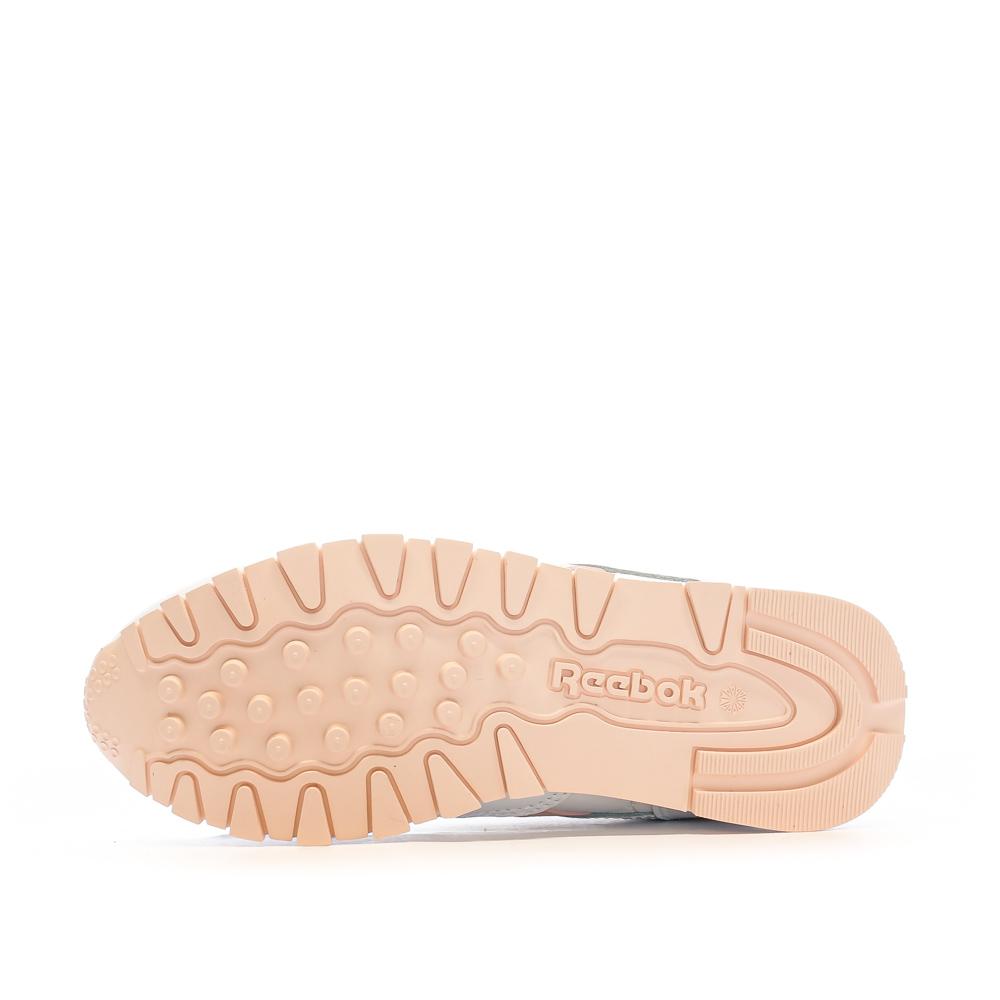 Baskets Blanche/Rose Fille Reebok Classic Leather vue 5