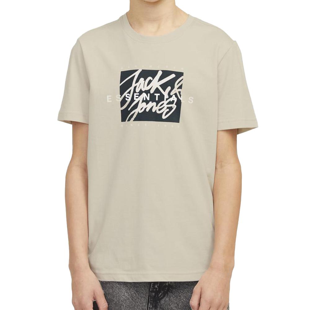 T-shirt Beige Garçon Jack & Jones Crew pas cher