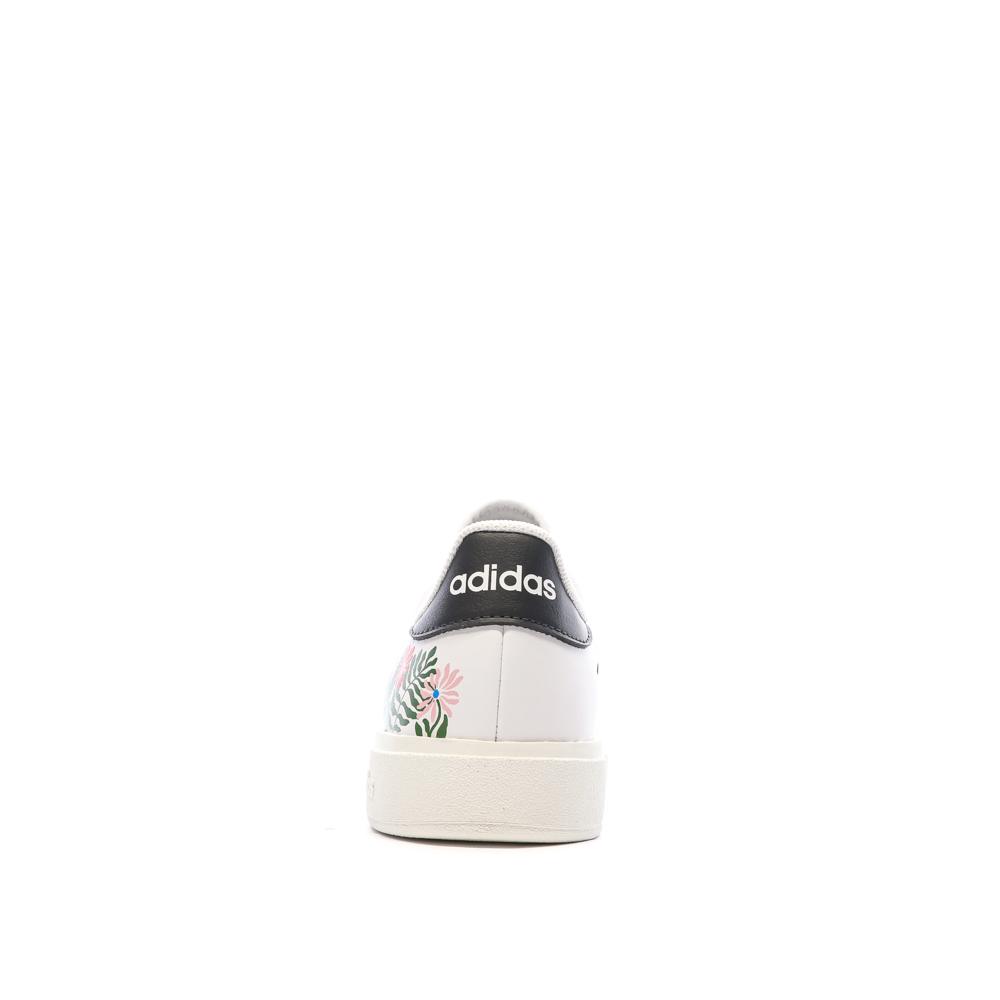 Baskets Blanches/Rouges Femme Adidas Grand Court Base 2.0 vue 3