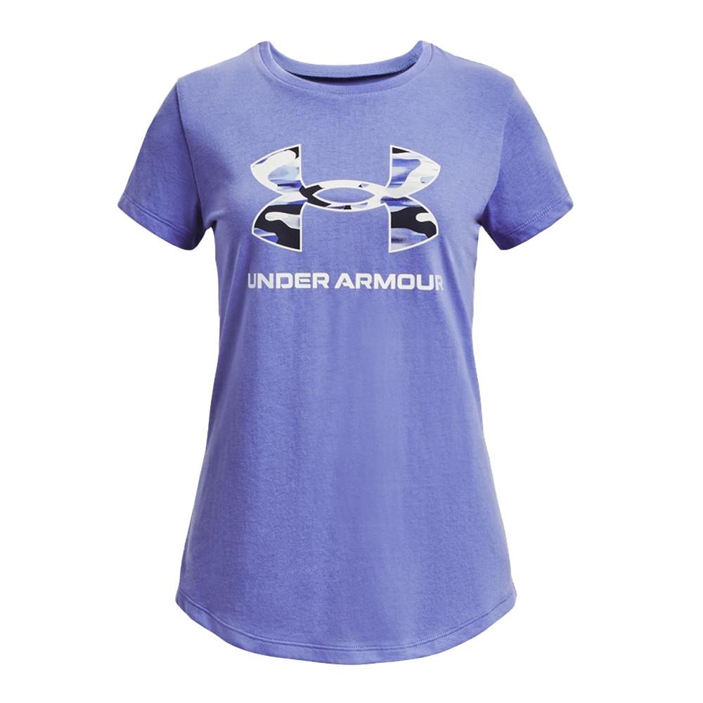 T-shirt Mauve Fille Under Armour Sportstyle Logo pas cher