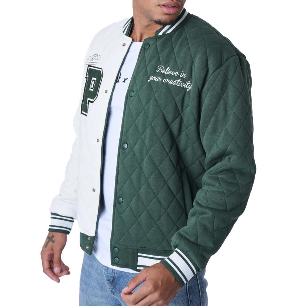 Veste Vert/Blanc Homme Project X Paris Oversize pas cher