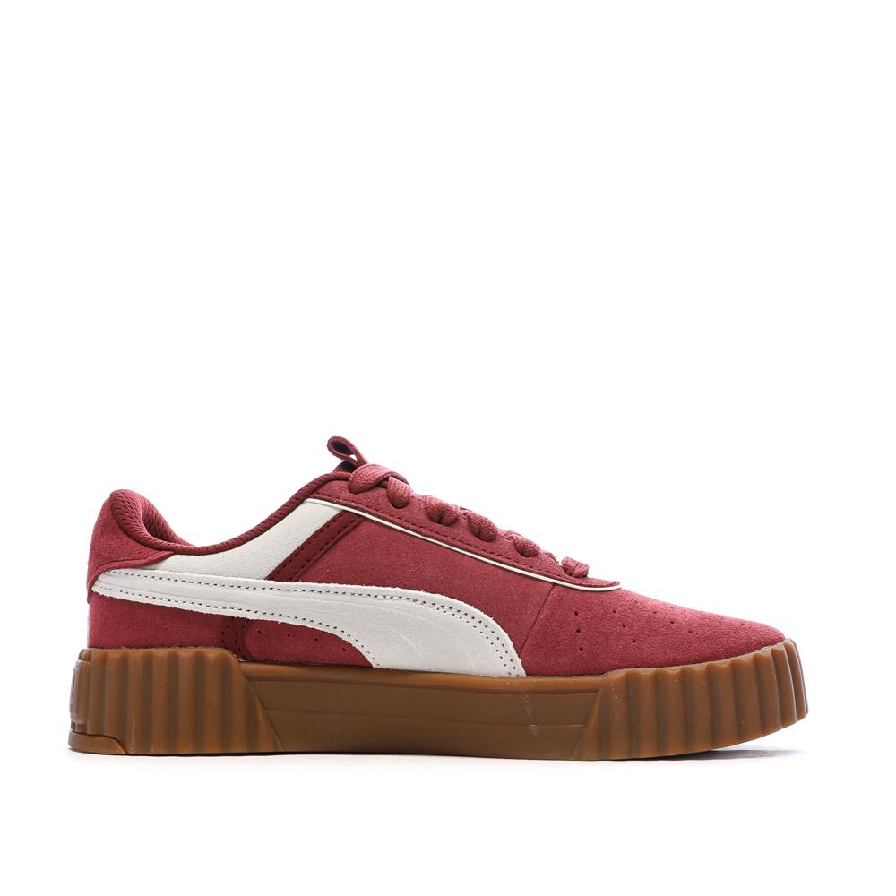 Baskets Rouge Femme Puma Carina 3.0 Luxe vue 2