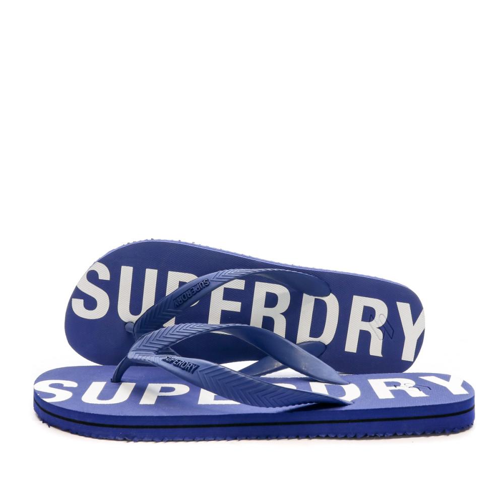 Tongs Bleu Homme Superdry Code Essential pas cher