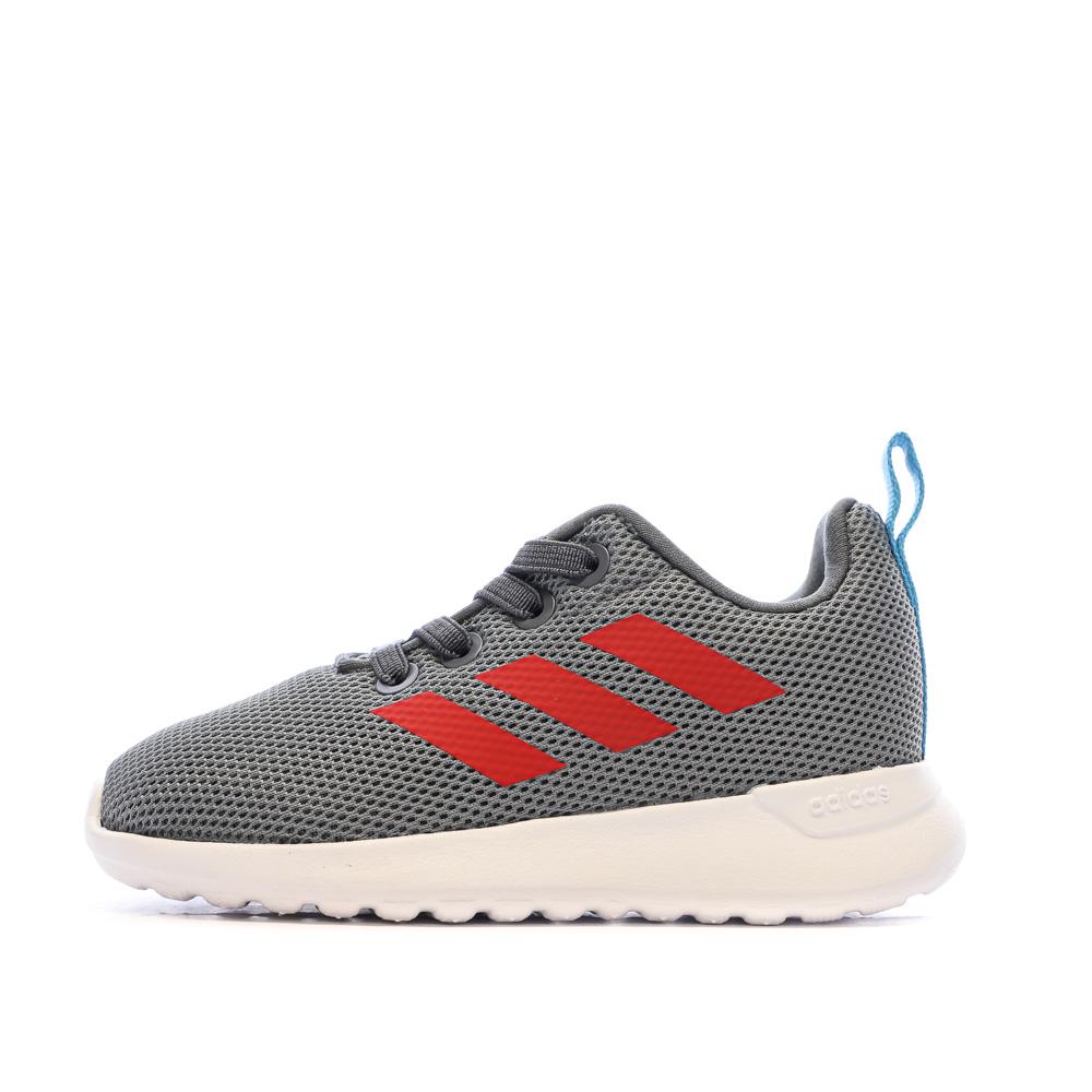 Baskets Gris/Rouge Garçon Adidas Lite Racer pas cher
