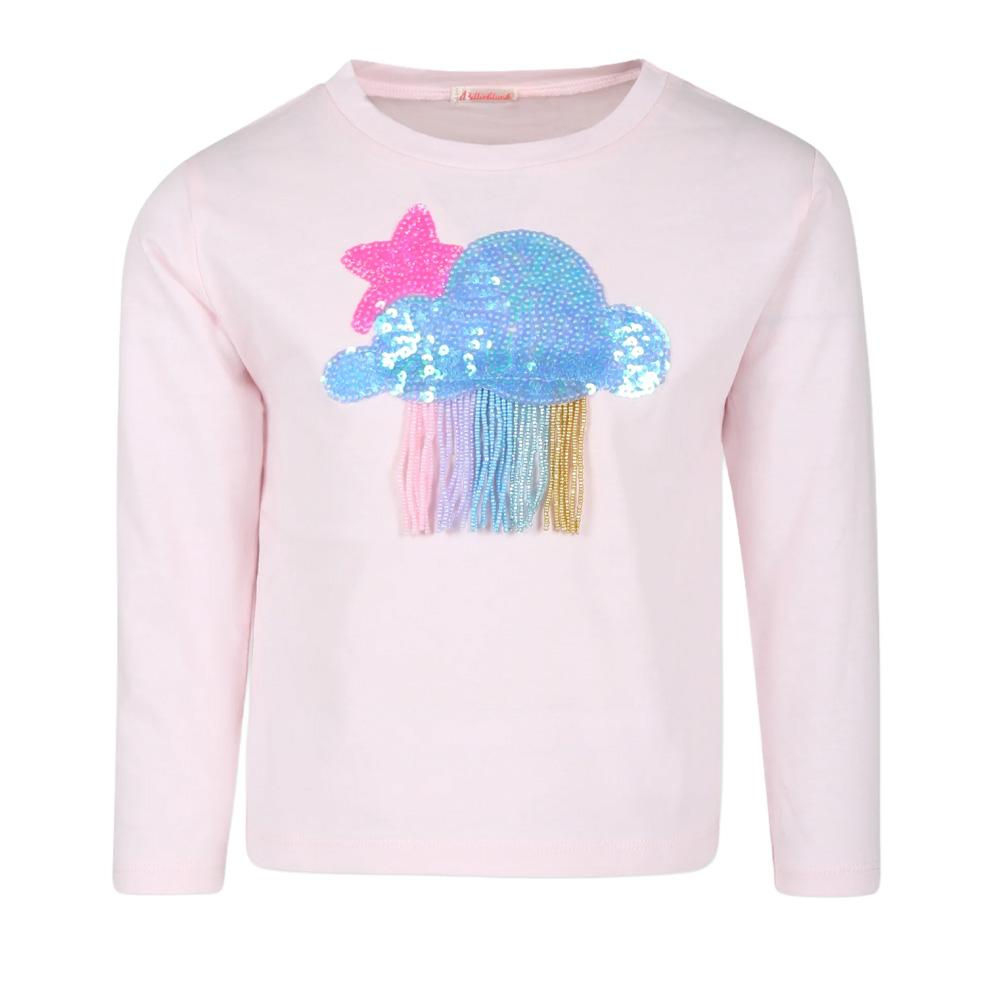Rosa Langarm-T-Shirt für Mädchen von Billieblush U20645 günstig
