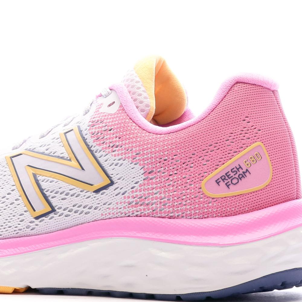 Chaussures de running Blanc/Rose Femme New Balance W680 vue 7