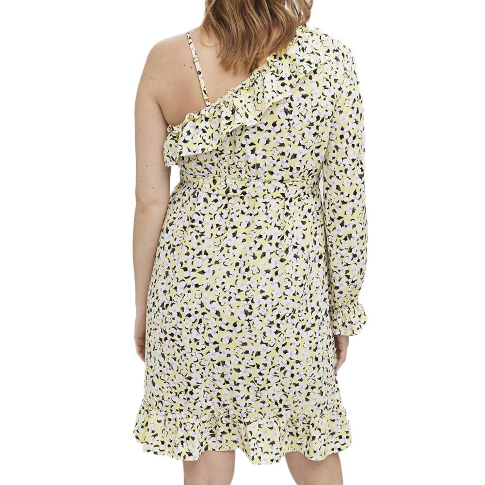 Robe Jaune/Noire Femme Vero Moda Maternity Lea vue 2