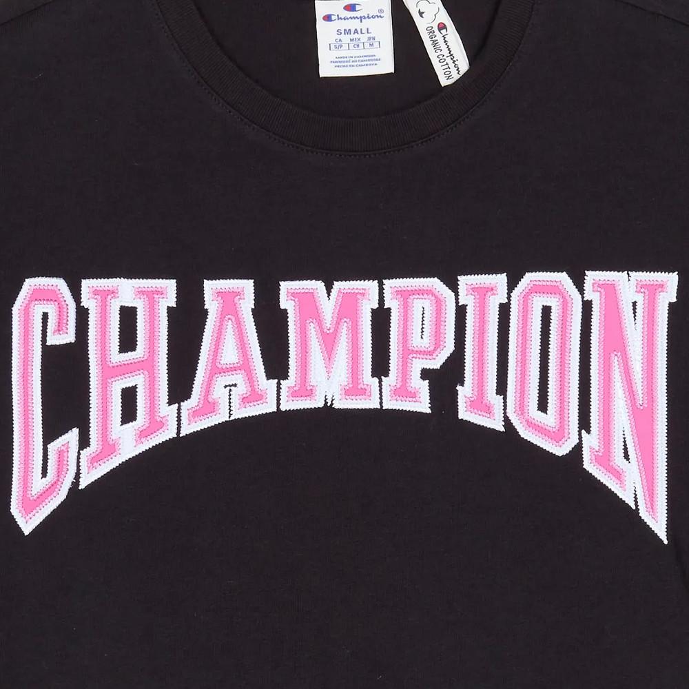 T-shirt Noir/Rose Femme Champion Lady vue 3