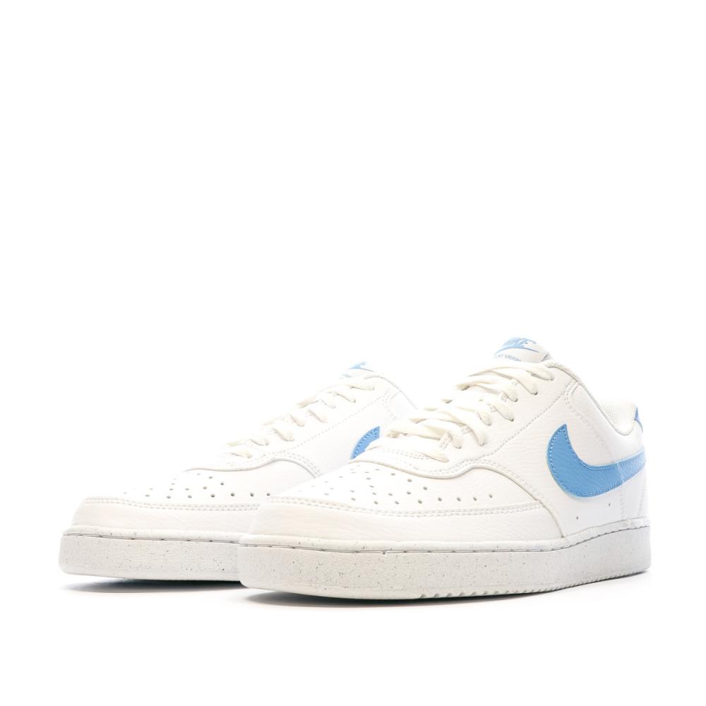 Baskets Blanches/Bleu Homme Nike Court Vision Low vue 6
