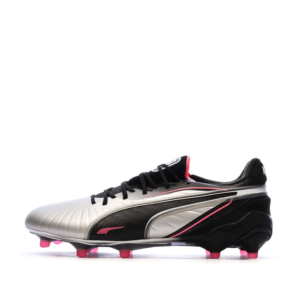 Chaussures de Football Grises/Noires Homme Puma King Ultimate pas cher