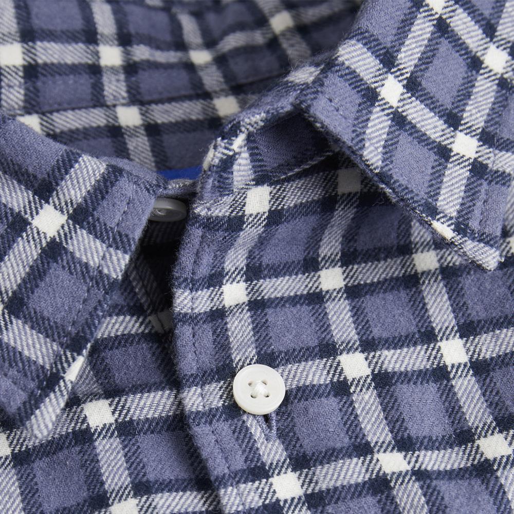 Chemise Bleu à Carreaux Homme Jack & Jones 12260776 vue 2