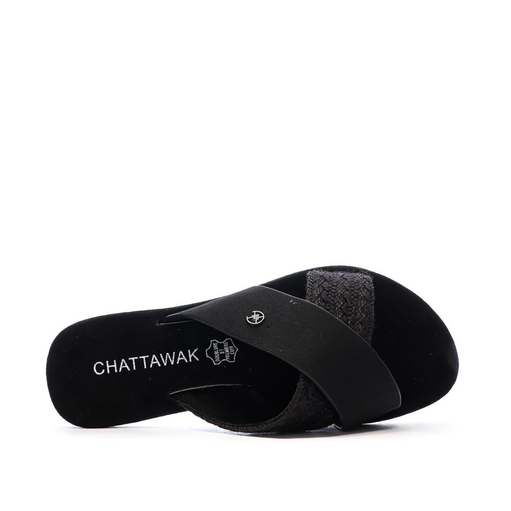 Sandales Noir Femme Chattawak Dacota vue 4