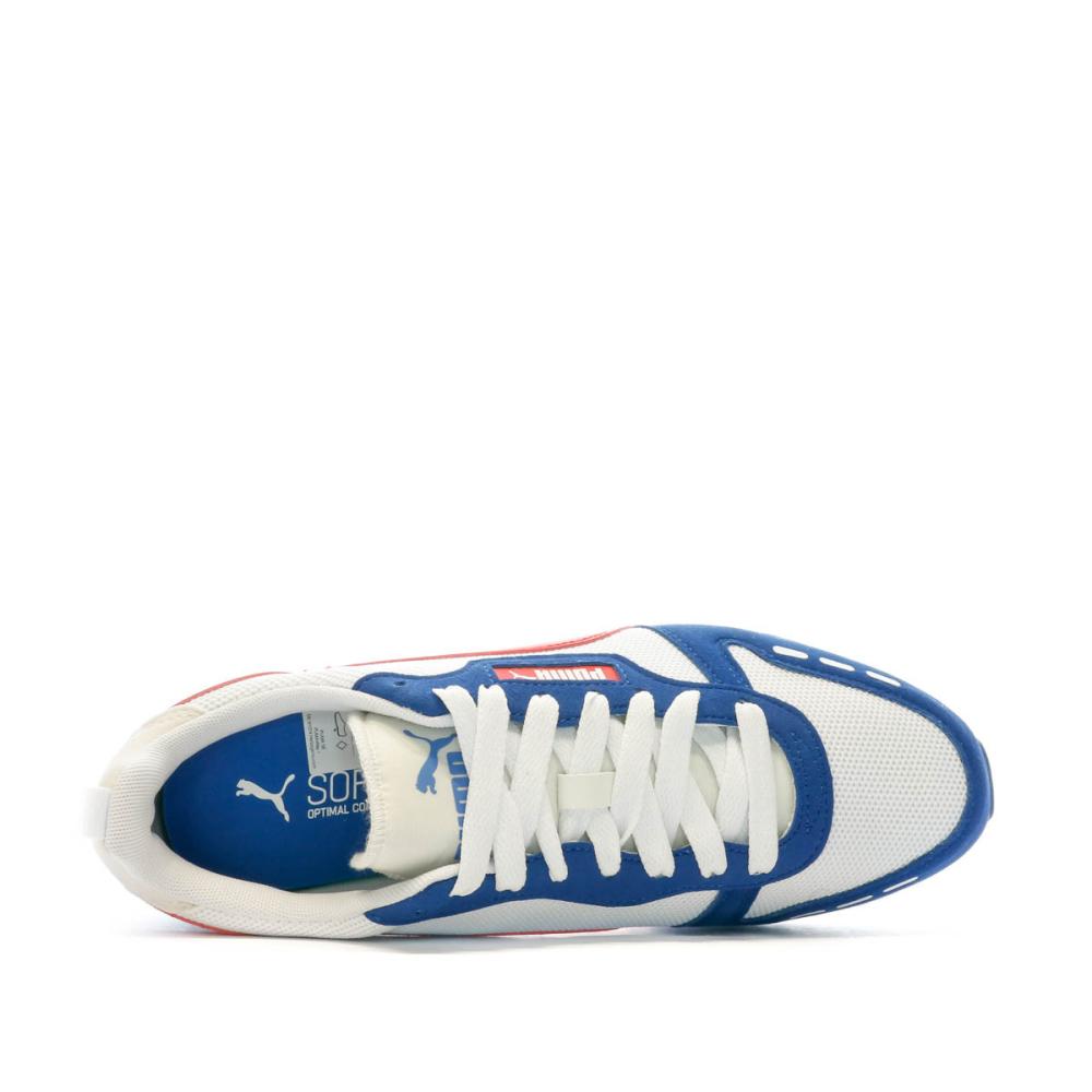Baskets Blanches/Bleu/Rouge Homme Puma R78 vue 4