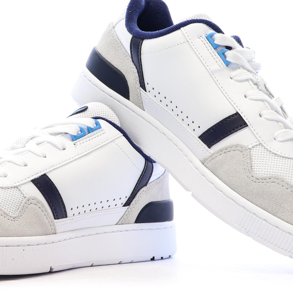 Baskets Blanches/Marine Homme Lacoste Court Sneakers T-clip vue 7