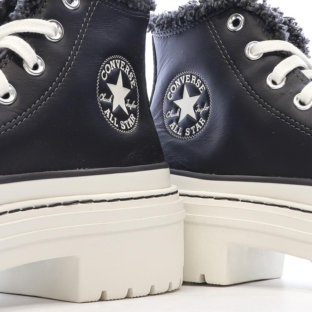 Baskets Noires Femme Converse Chuck Taylor All Star Lugged vue 7
