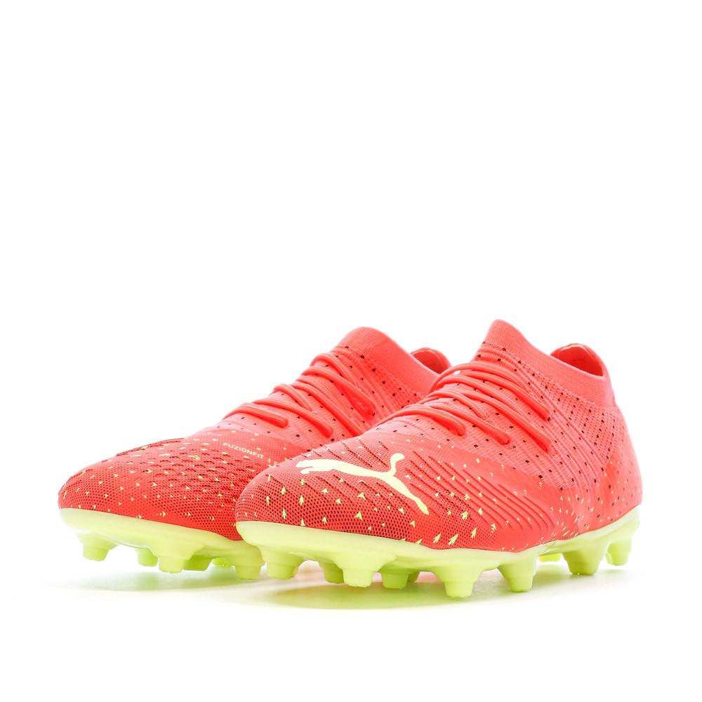 Chaussures de football Orange/Jaune Garçon Puma future Z 3 vue 6