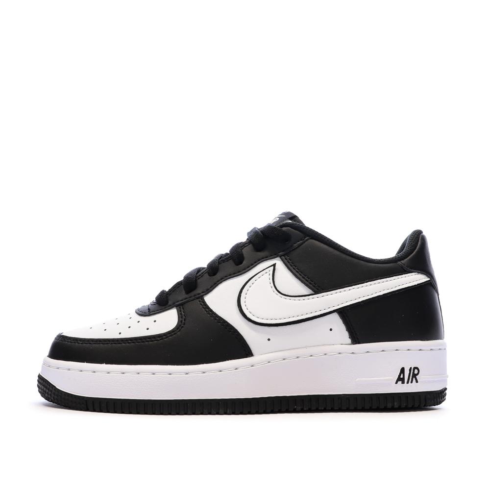 Air Force 1 Baskets Noires/Blanches Garçon Nike pas cher