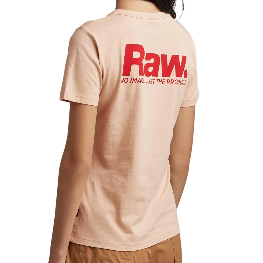 T-shirt Rose Poudré Femme G-Star Raw Nysid vue 2