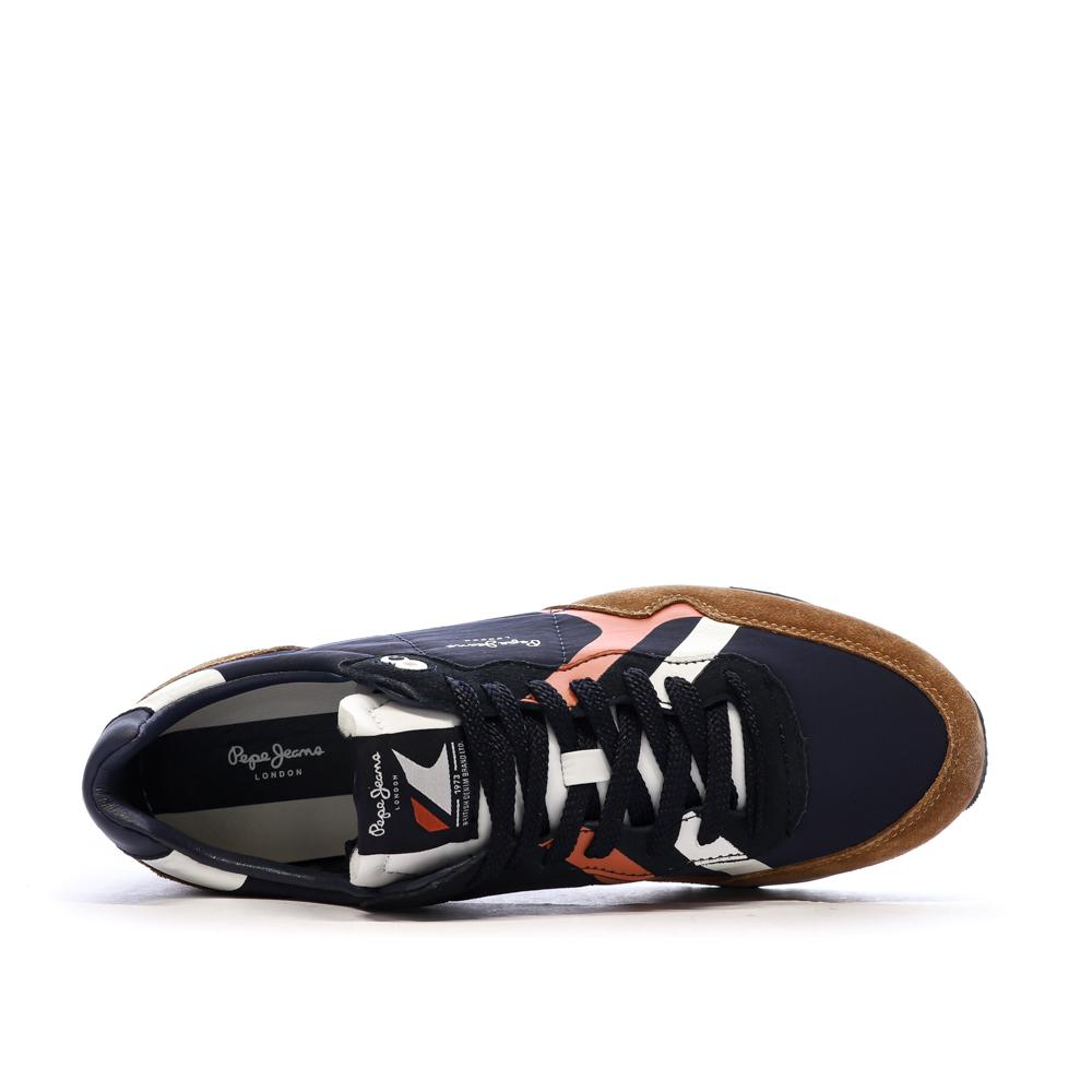 Baskets Marine/Marron Femme Pepe jeans Brit Mixt vue 4