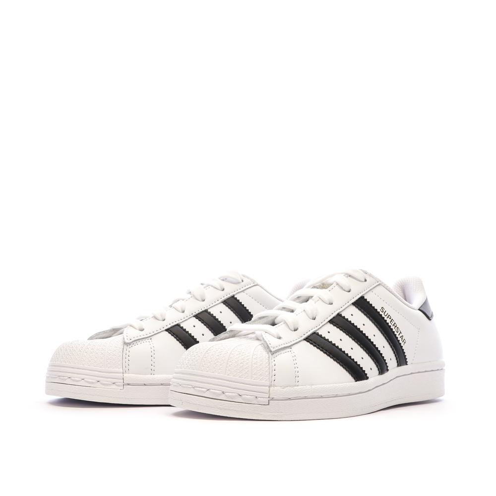 Baskets Blanches/Noires Enfant Adidas Superstar vue 6