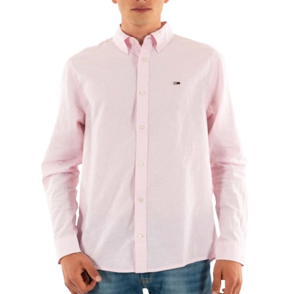 Chemise Rose Homme Tommy Hilfiger Linen Blend-precious pas cher