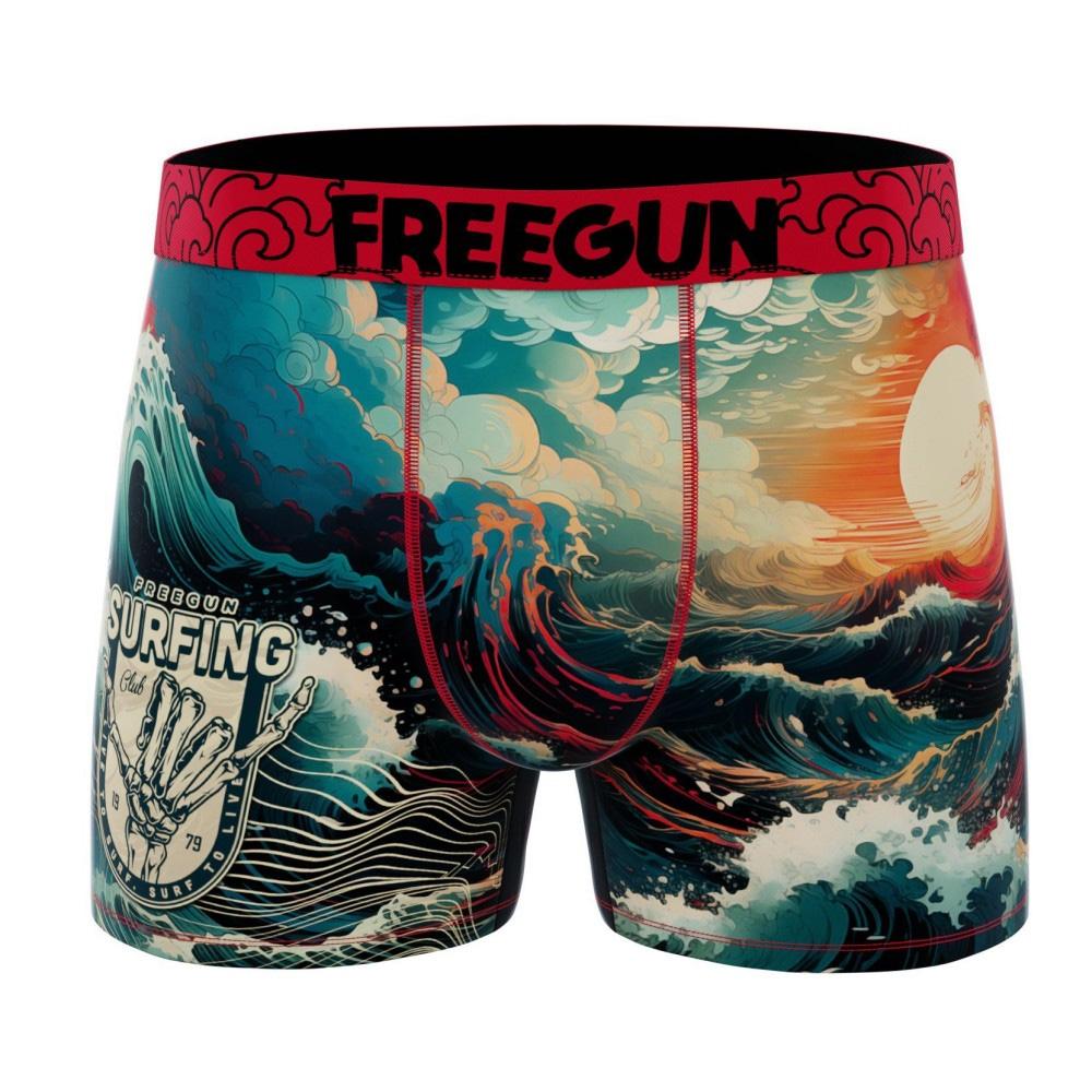 Boxer Rouge/Bleu/Orange Garçon Freegun Mer pas cher