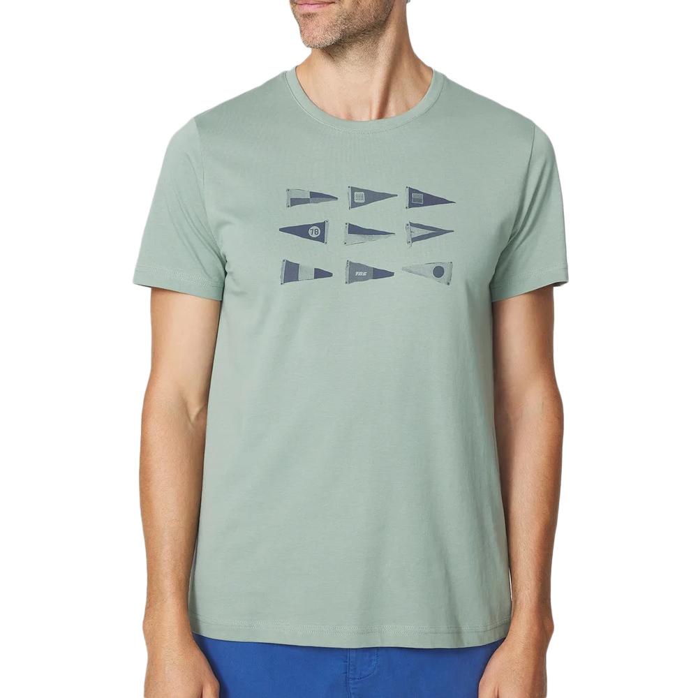 T-Shirt Vert Pale Homme TBS Aloe pas cher