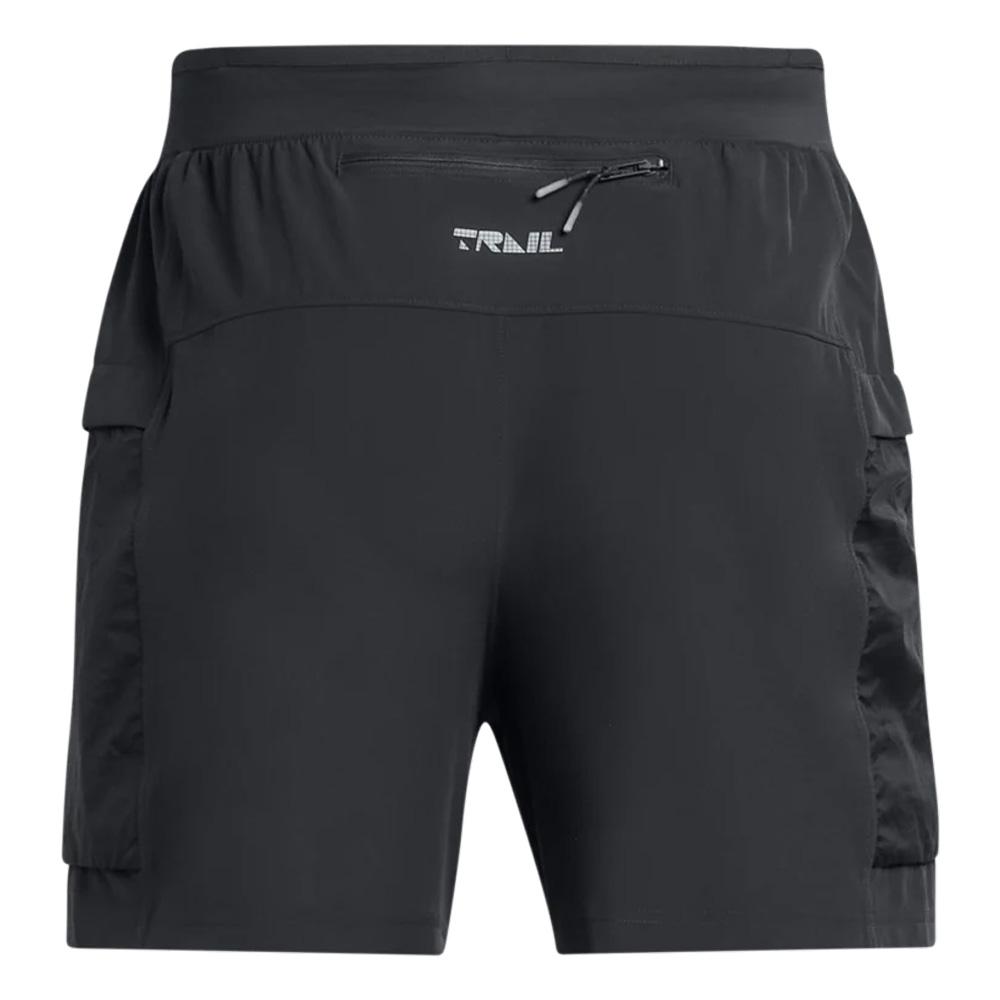 Schwarze Herren-Shorts Under Armour Trail Run Ansicht 2