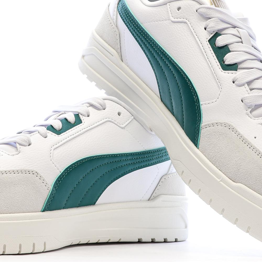 Baskets Blanc/Vertes Homme Puma Shuffle vue 7