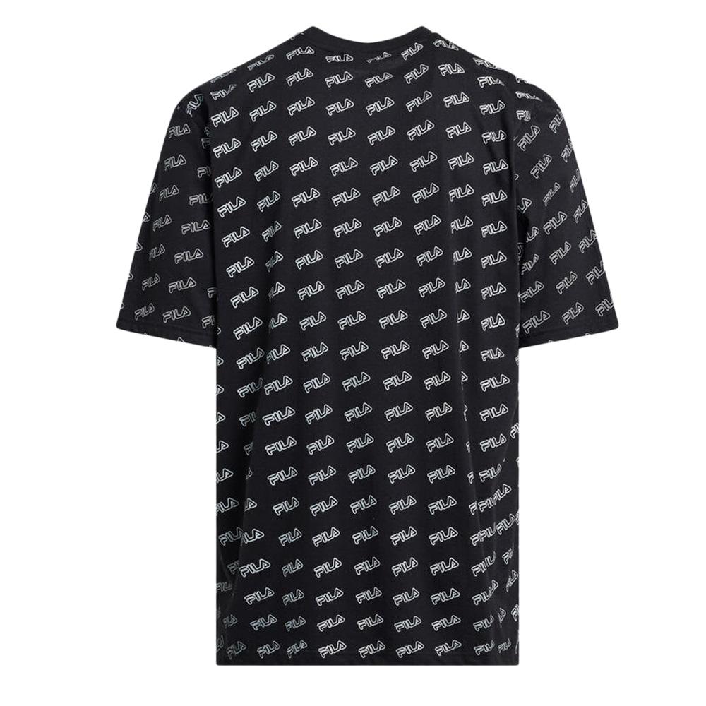 T-shirt Noir Homme Fila Flat Print vue 2