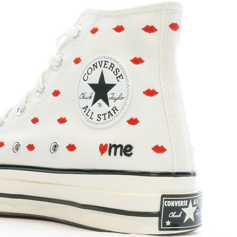 Baskets Blanches Femme Converse Chuck 70 Hi Vintage vue 7