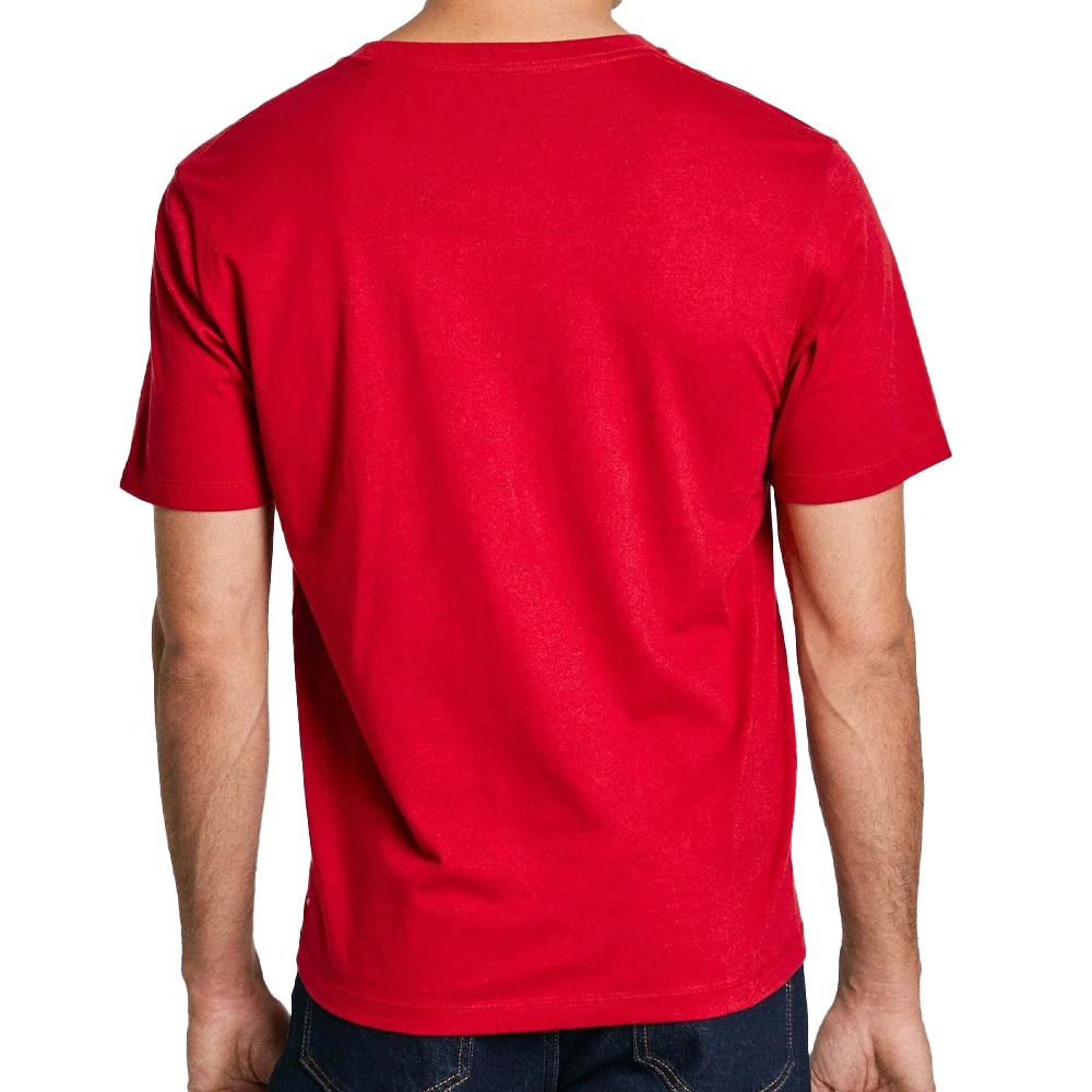 T-shirt Rouge Homme Pepe jeans Eggo SEB vue 2