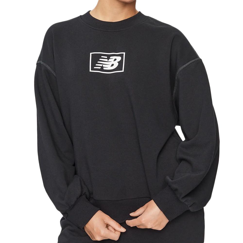 Sweat Noir Femme New Balance Essentials French Terry pas cher