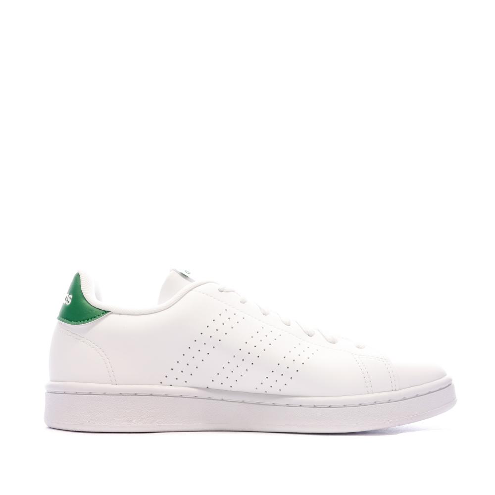 Baskets Blanches/Vert Homme Adidas Advantage vue 2