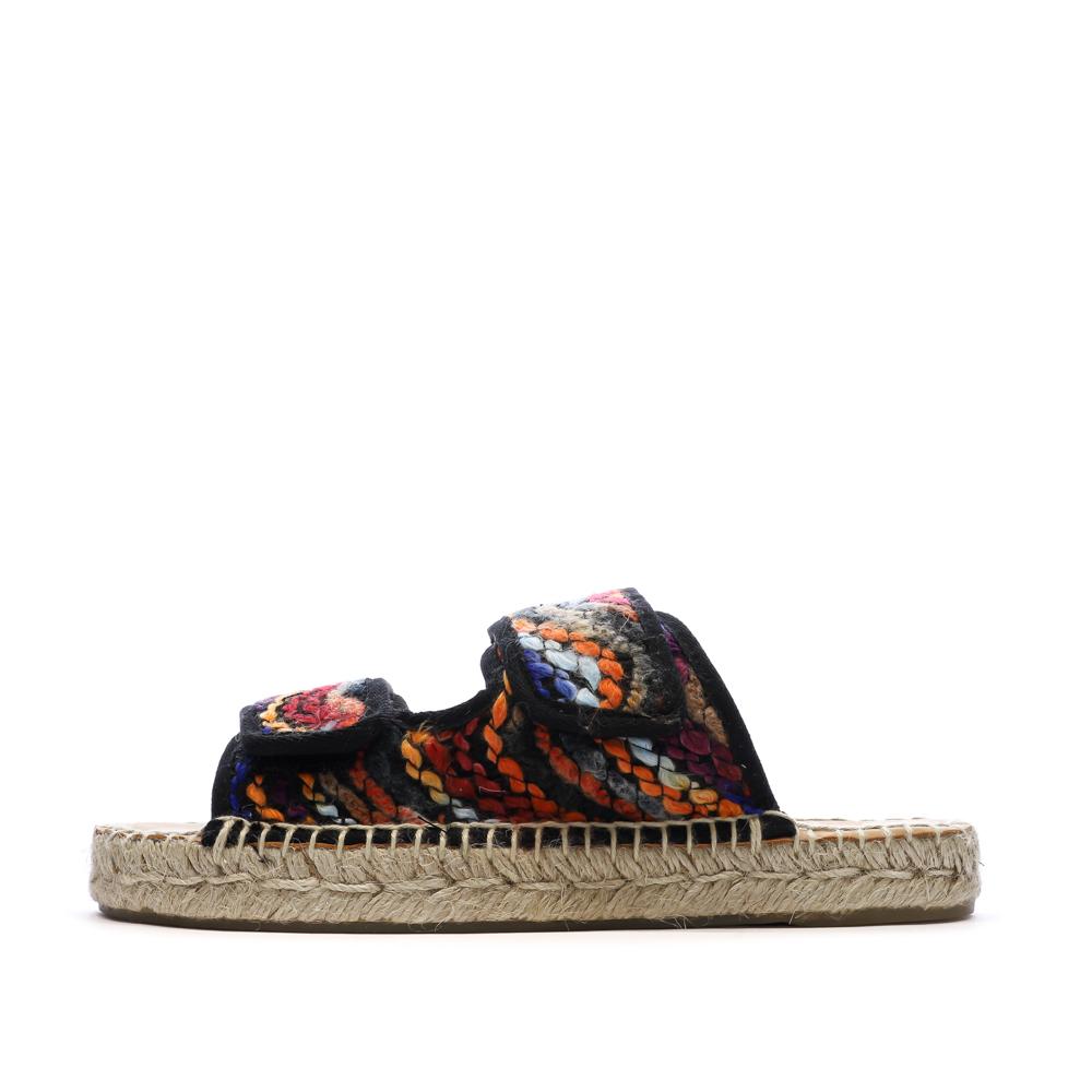 Sandales Noires/Oranges Femme Pare Gabia Batista pas cher