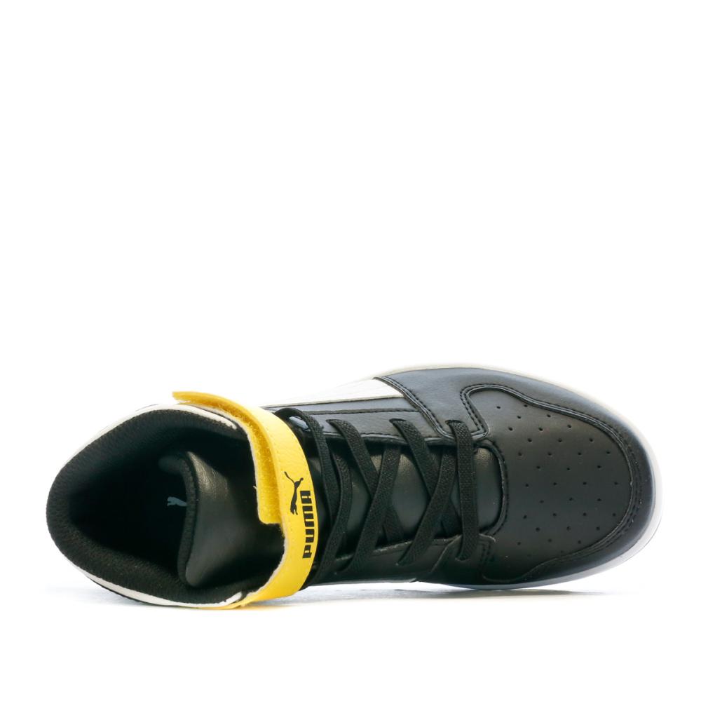Baskets Noir Garçon Puma Rebound Layup vue 4