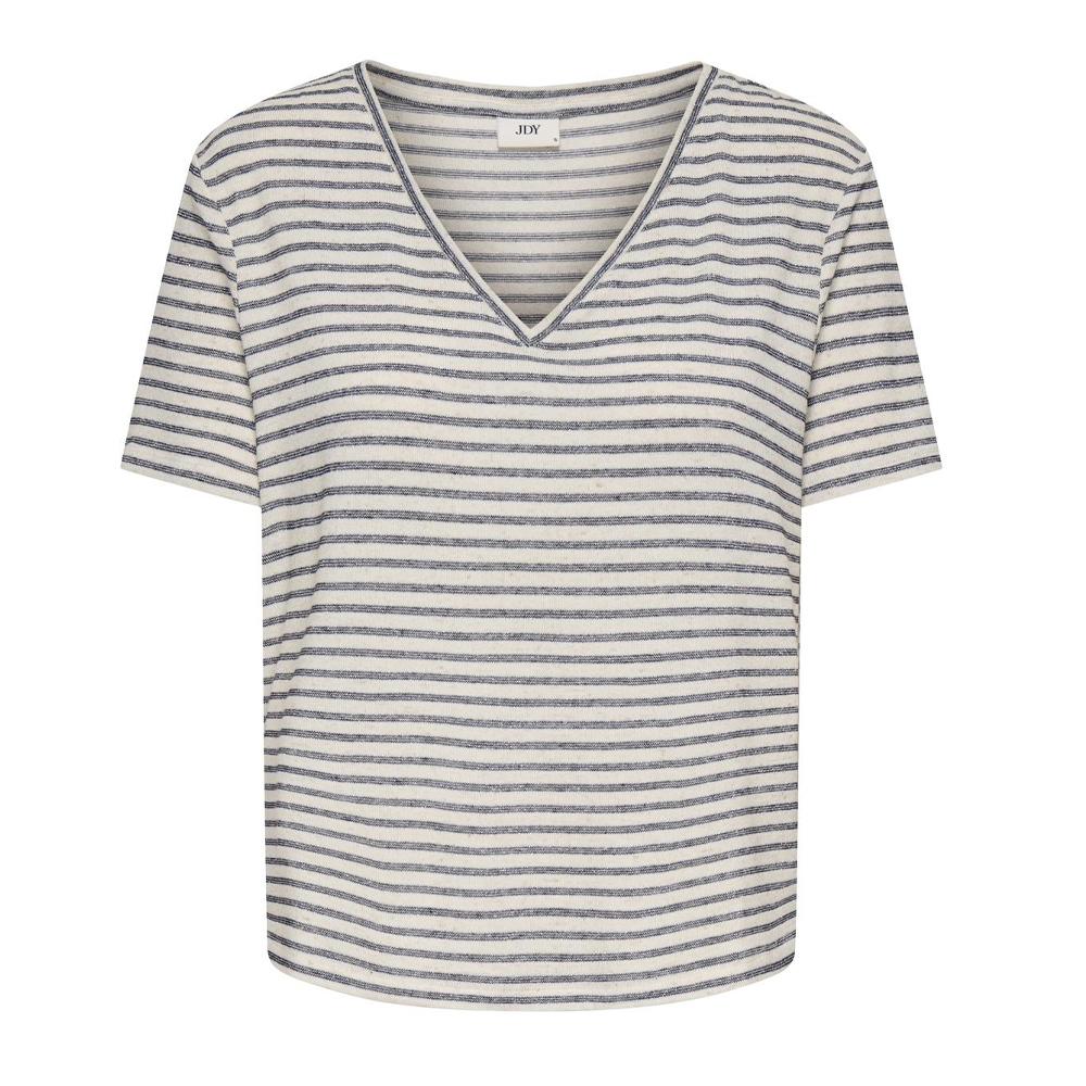 T-Shirt Beige/Marine Femme JDY Korna pas cher