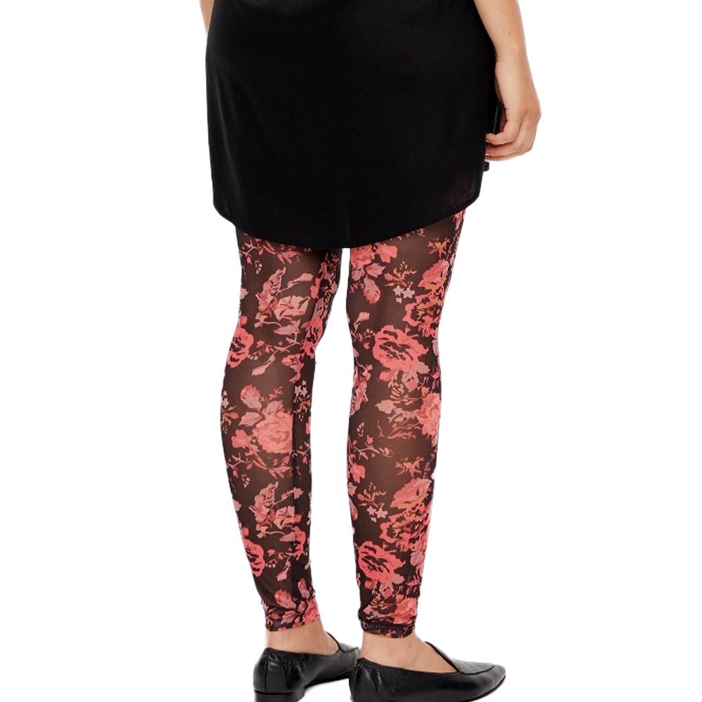 Legging de Grossesse Rouge Femme Mamalicious Mesh vue 2