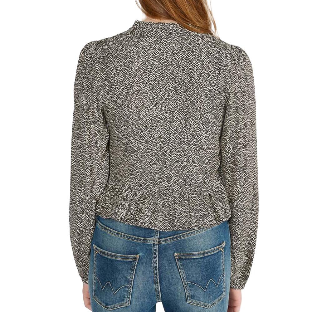 Le Temps Des Cerises Izzy Girls’ Black/Beige Long-Sleeved Shirt Photo of the Espace des Marques %store% store - view of %key%