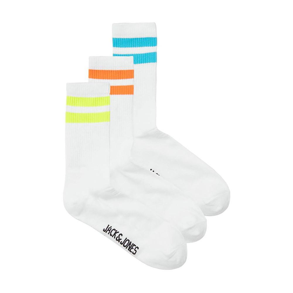 X3 Paires de Chaussettes Blanches Homme Jack & Jones Tennis pas cher