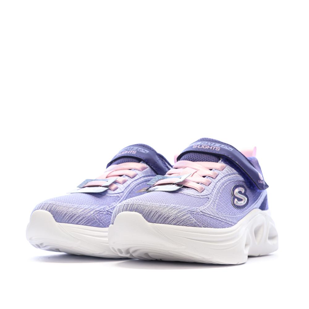 Baskets Mauves Fille Skechers Sola Glow vue 6