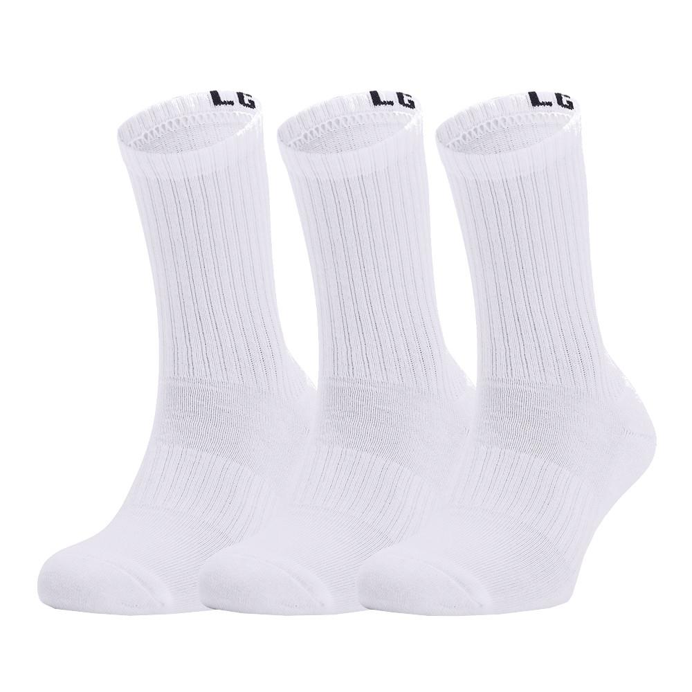 X3 Paires de Chaussettes Blanc Homme Under Armour Core Crew pas cher