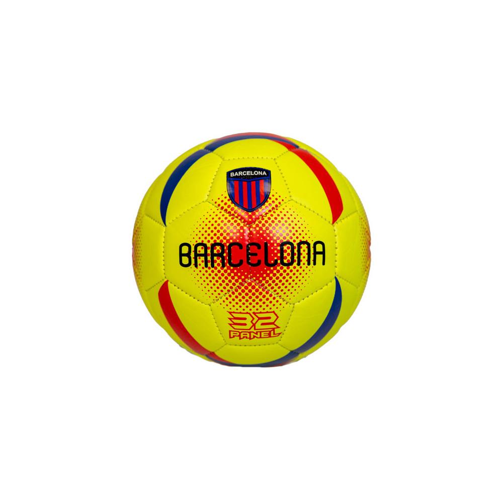 BARCELONA Mini Ballon Jaune Fluo Sport Zone pas cher