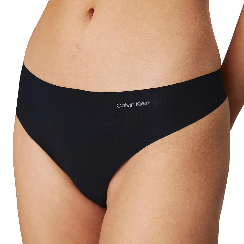 Lot de 3 Strings Rose/Noir Femme Calvin Klein Jeans Thong vue 2