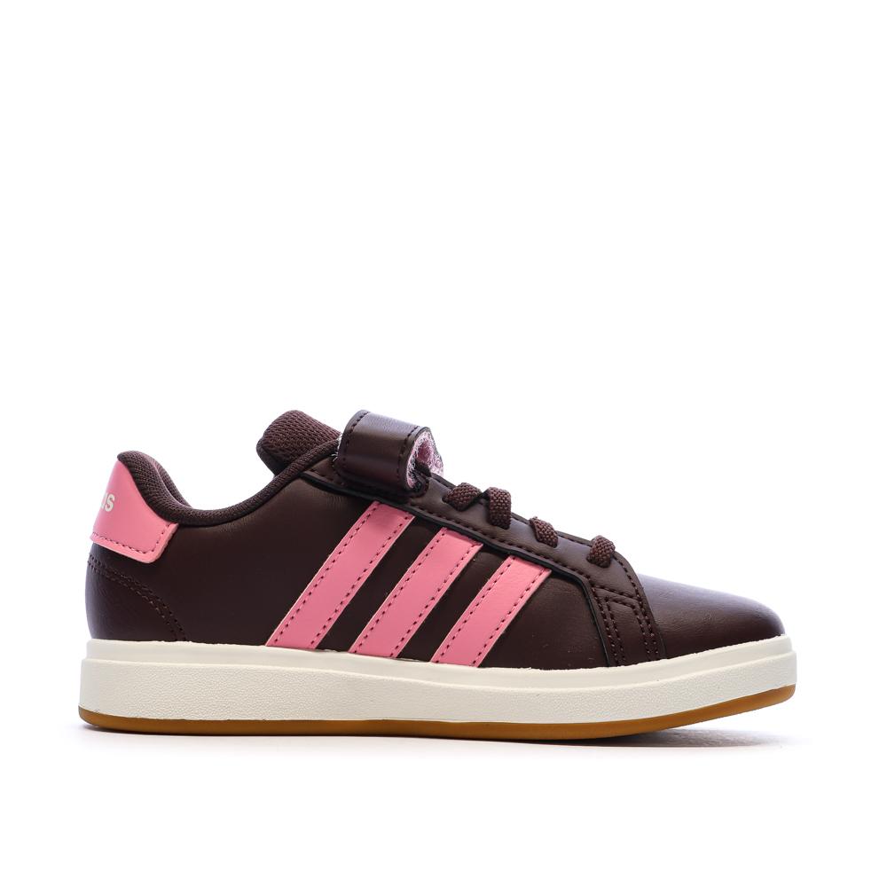 Baskets Prunes/Roses Fille Adidas Grand Court 2.0 vue 2