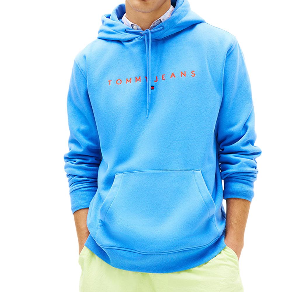 Sweat Turquoise Homme Tommy Hilfiger Washed DM0DM20746 pas cher