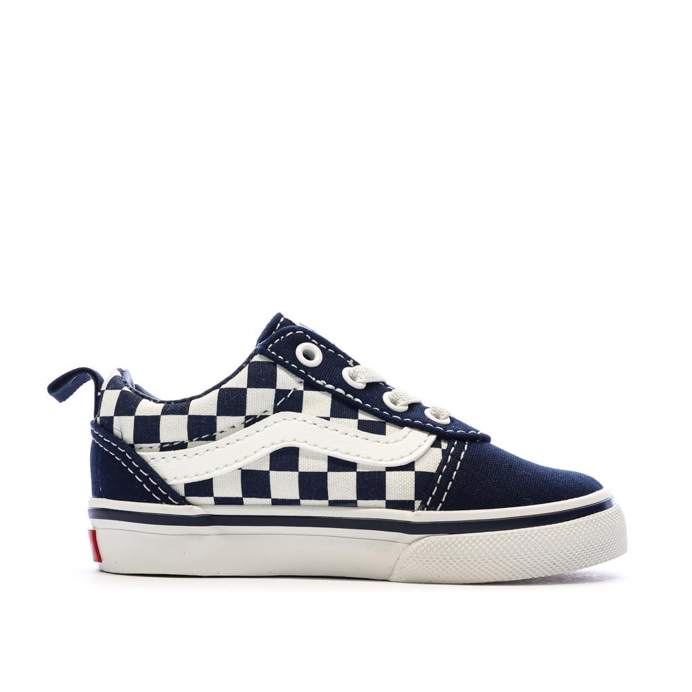 Baskets Bleu Foncé Garçon Vans Td Ward Slip-on Checkerboard vue 2