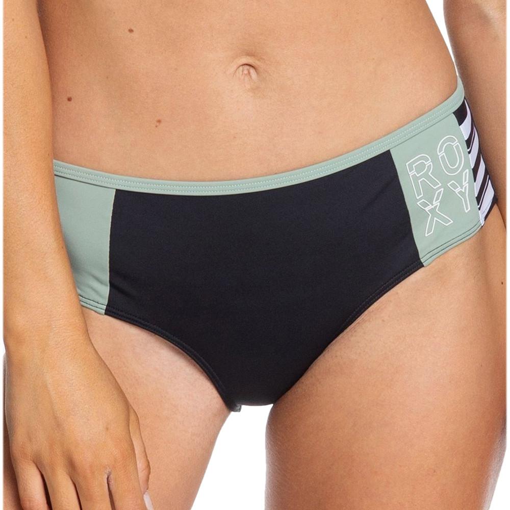 Bas De Bikini Noir/Vert Shorty Femme Roxy Fitness pas cher