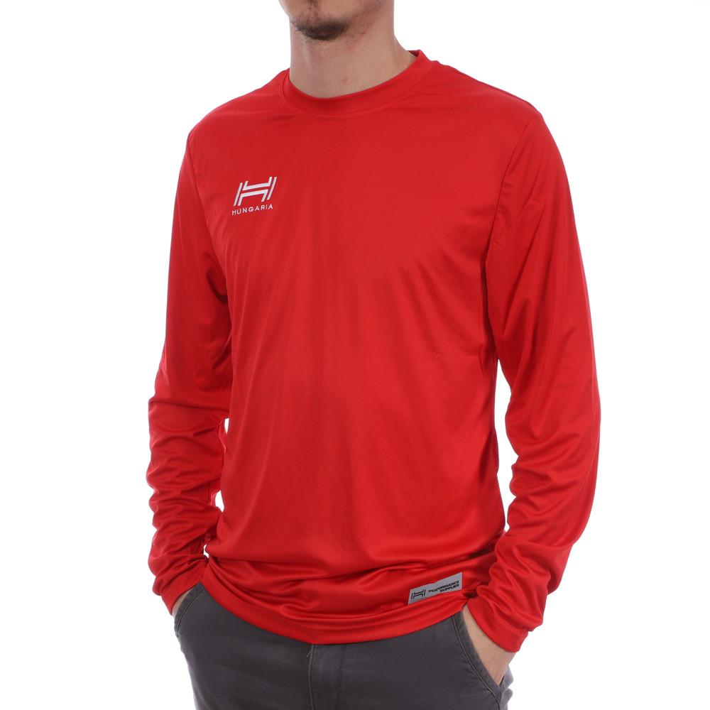 Maillot Manches Longues Rouge Foncé Homme Hungaria Shirt Premium pas cher